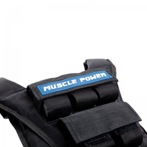 Gewichtsvest 10 kg Pro van Muscle-Power is een prettig gewichtvest