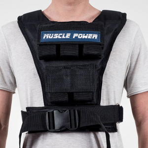 Gewichtsvest 10 kg Pro van Muscle-Power is een prettig gewichtvest