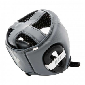 UFC Training Hoofdbeschermer Leder Grijs is gemaakt van leder