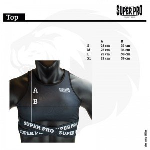 Combat Gear Dames Top Zwart/Wit | Super Pro